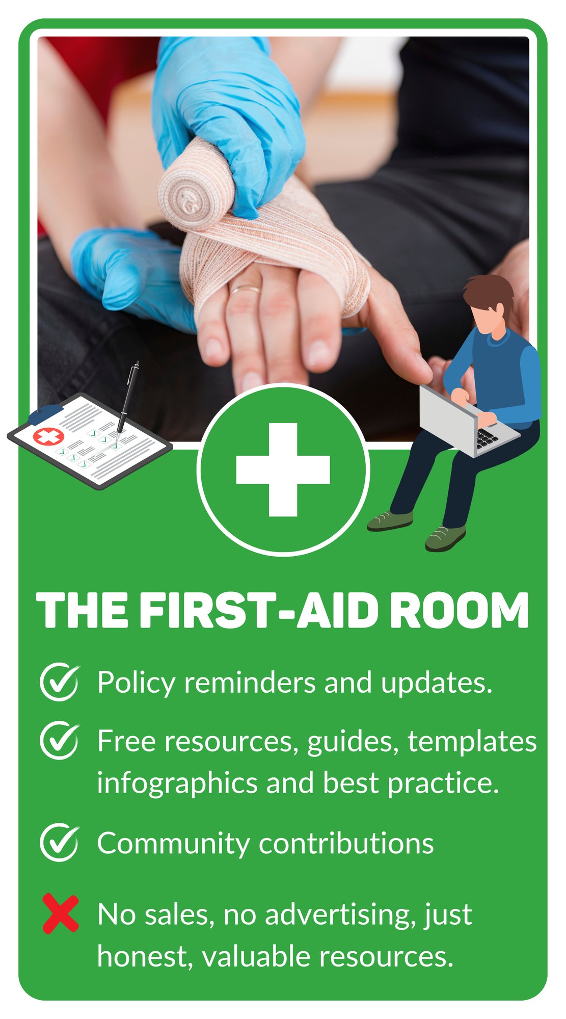 the First Aid Room newsletter from Medical Tracker